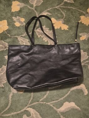 Donna Karan Black Leather Tote